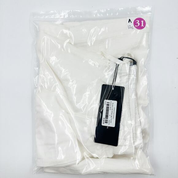 French Connection Birdie Linen Wide Leg Trouser Pant Summer White Small S Beach - Picture 5 of 5